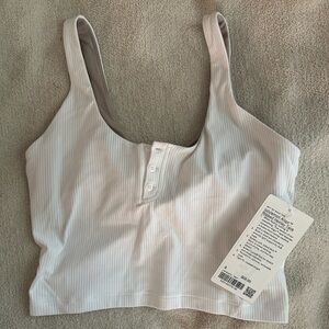 lululemon Align Ribbed Henley Tank Top - Size 8 - White